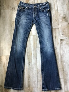 Jeans donna Miss Me taglia 28 taglio stivaletto tasche impreziosite fleur de lis - Foto 1 di 5