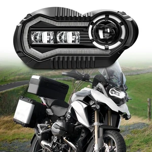 Projector Motor LED Headlight DRL Sealed For BMW R1200GS 04-12 R1200GS ADV 05-13 - Picture 1 of 11