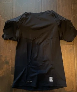NIKE Men’s PRO COMBAT Compression 2Pad Football Shirt Sz.XL NEW 373113-010 BLACK - Picture 1 of 2