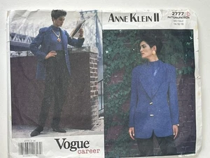 Pants Tapered Raised Waist Jacket Size 14-18 Vogue Pattern 2777 Vtg 90s UNCUT  - Picture 1 of 2