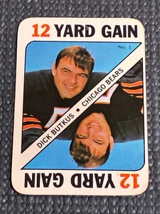 1971 Topps Game Inserts Dick Butkus #1 - EX/NM - No Creases - Picture 1 of 2