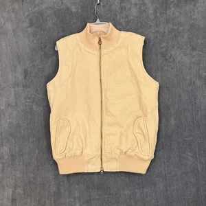 VTG Outback Trading Co Canvas Vest Men’s XL Sherpa Lined Moc Neck Tan Duck - Picture 1 of 19
