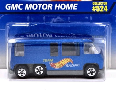 Autocaravana Hot Wheels Race Team GMC 1996 azul #524 con 6 ruedas de radios cromadas BW Foto 1 de 4