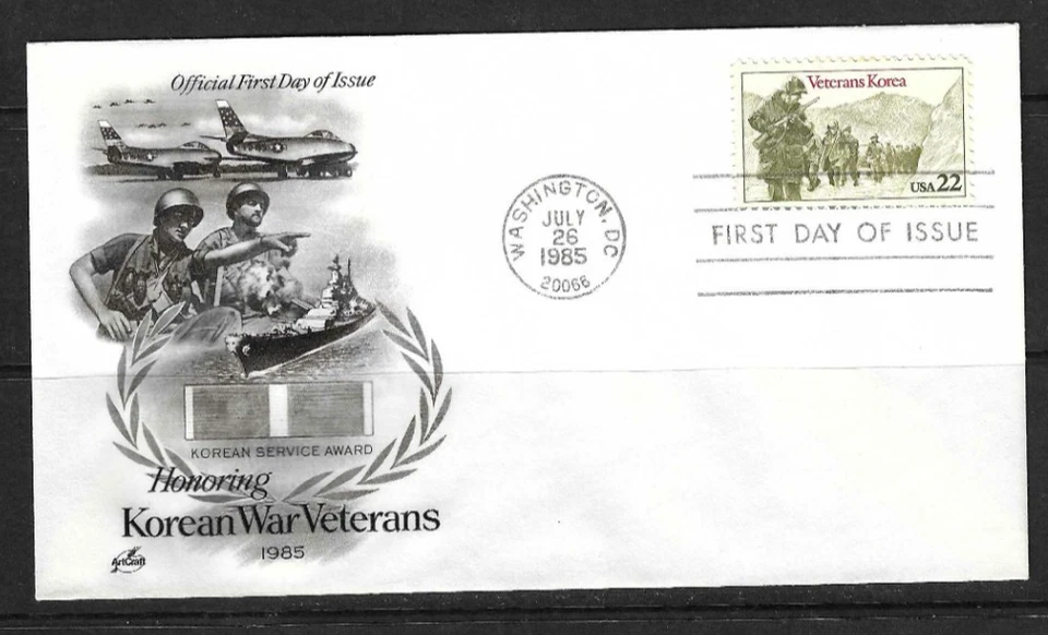 USA SC # 2152 Korean War Veterans FDC . Artcraft Cachet - Image 1 of 1
