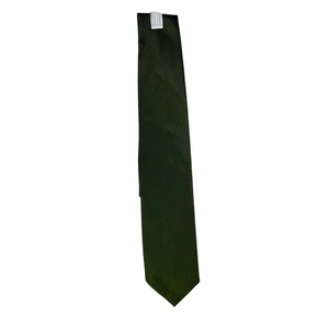 Brook Brothers 346 Necktie Mens Dark Olive Green Pure Silk Stain Resistant NWT - Picture 1 of 5