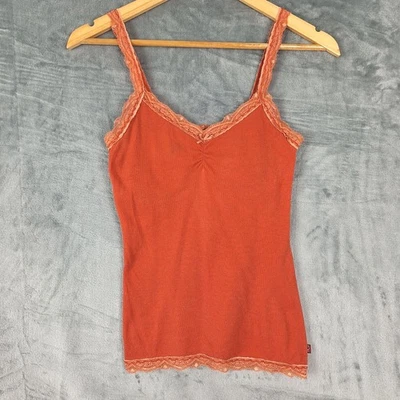 Vintage Hollister Tank Top Small Babydoll Y2K Lace Fitted Cami Bella Swan Preppy - Image 1 of 4
