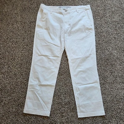 Cutter and Buck Voyager Chino Pants Mens 38x30 White Preppy Tenniscore New NWT - Image 1 of 4