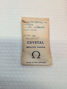 Omega UNICOC 31,8mm Anello Passo Bianco Cristallo Acrilico - Ricarica 72 Deville - NOS - Foto 1 di 2