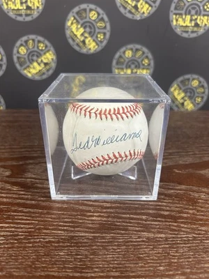 MLB Ted Williams Boston Red Sox PSA  Autograph Signed Baseball W/LOA & Case - Image 1 of 2