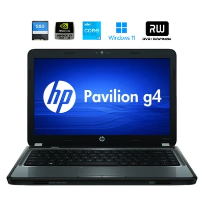 Computadora portátil HP Pavilion G4 Core i3 Nvidia GeForce GT 520m 6 GB RAM 120 GB SSD CD/DVD+RW Foto 1 de 4