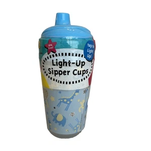 Light-Up Sipper Cup Blue 10 ounce Tap To Light up With Sealed Wrap - Picture 1 of 8