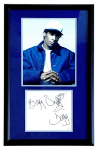 BIGG SNOOP DOGG FIRMADO 18X28 ENMARCADO PANTALLA JSA DISCOS DEL CORREDOR DE LA MUERTE TUPAC DR DRE A - Imagen 1 de 2