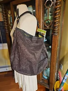 Vintage DR YANY Bag Leather Accent purse/shoulder Large Sparkle Nwt - Picture 1 of 20