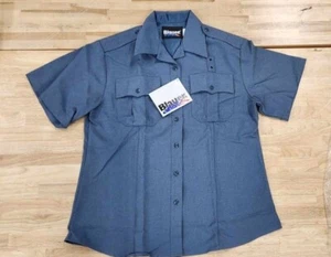 New Blauer Class Act Police Uniform Shirt - Short Sleeved - French Blue  8610W-5 - Picture 1 of 5