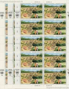 UNO - 1986 ENTWICKLUNGSPROGRAMM DEVELOPMENT 3 BOGEN GENF WIEN NEW Y GESTEMPELT - Picture 1 of 1