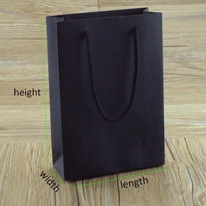 Paquete de 200 Bolsos de Papel Negro Maquillaje Accesorios Cumpleaños Ropa para Hombre Bolsos de Compras - Imagen 1 de 9