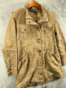 Waverly Grey Womens 0 Anorak Jackets Hooded Cargo Utility Brown Cupro Outdoors - Picture 1 of 9