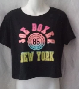 JOE BOXER NEW YORK CUFFED SHORT SLEEVES BLACK/MULTI-COLOR SZ L JR.SHORT TEE NEW/ - Picture 1 of 6
