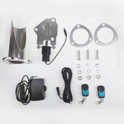 76mm Elektrisch Auspuff Absperr klappen Set Y-Pipe Klappensystem. Fernbedienung - Image 1 of 4