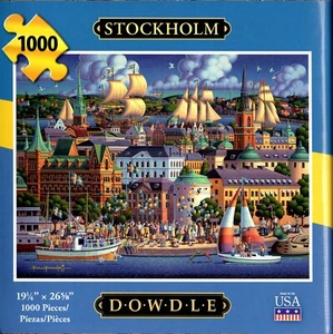 Rompecabezas Dowdle Arte Popular Estocolmo 1000 Piezas Nuevo Sellado Hecho en EE. UU. - Imagen 1 de 4