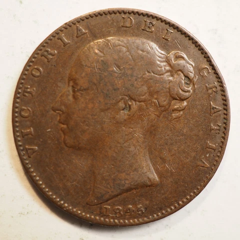 BRITAIN 1845   Farthing  Victoria-  **NICE** FREE SHIPPING A3972 Cover