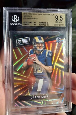 2016 Panini National Convention Wedges Rookie #56 Jared Goff #81/99 Bgs 9.5 GM  - Image 1 of 2