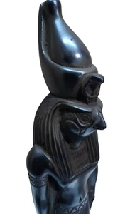 Egyptian God HORUS Falcon Figurine Handmade Statue in Heavy Black... - Picture 1 of 20