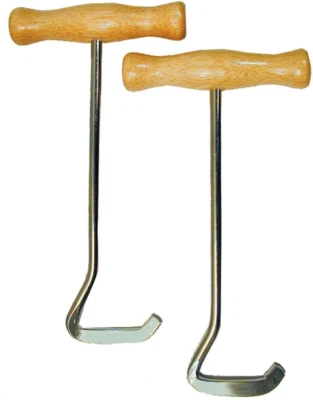 Wooden Handle Boot Pulls - Pair of Durable Boot Hooks for Effortless Boot Pul... - Image 1 of 4