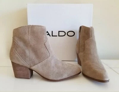 NEW ALDO CASUAL WESTERN BOOTS Size 11 Women's Shoes, Leather Natural Beige - Image 1 of 4