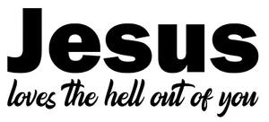 Jesus Loves Vinyl Decal, Bumper Sticker, Christian, Car, Windows, Outdoors, ect - Picture 1 of 5