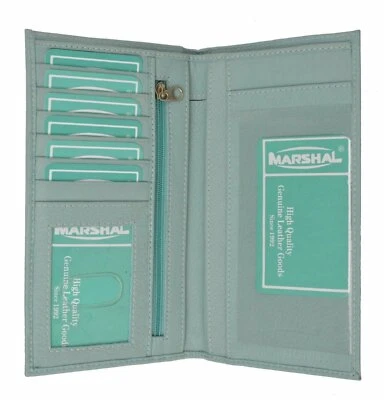 Premium Soft Leather Bifold Long Card Checkbook Holder Wallet Organizer Purse - Image 1 of 4