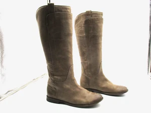FRYE Paige #  77534 Tan Distressed Leather Tall Riding Boot Women's Size 6.5 B - Picture 1 of 12