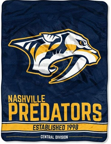 Nashville Predators NHL 46" x 60" Breakaway Micro Raschel Throw Blanket Cover