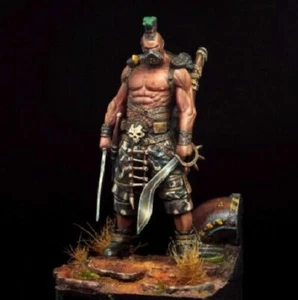Kit modelo figura resina 1/24 75 mm Mohawk Doomsday Warrior Soldier sin pintar - Imagen 1 de 5