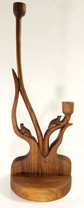 Firmado Hecho a Mano Nuevo Tallado Vela Ranas Folk Primitive - Imagen 1 de 10