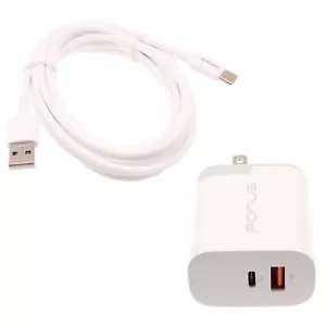 Fast Type-C 36W PD Home Charger 6ft Long Cable USB-C Power Cord for Tablets - Picture 1 of 6