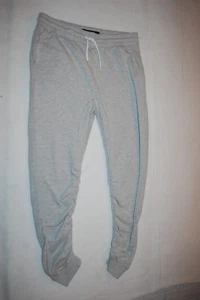 Mens GRAY KNIT JOGGER PANTS Cinched Legs CARBON Elast Waist POCKETS Size XL - Picture 1 of 4