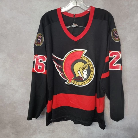 Rare Vintage CCM NHL Ottawa Senators Bob Kudelski 26 Hockey Jersey Mens L Cover