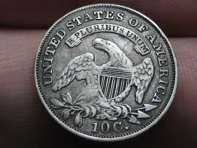 1836 Capped Bust Silver Dime 10 Cent Piece- VF/XF Details - Image 1 of 4