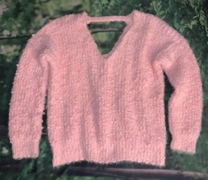 Forever 21+ Pink V-Neck Keyhole Sexy Pullover Plus Sweater 2X - Picture 1 of 5