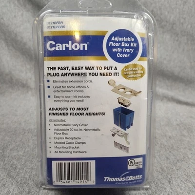 Carlon Thomas & Betts B121BFBR Kit de caja de piso ajustable con cubierta  Foto 1 de 3