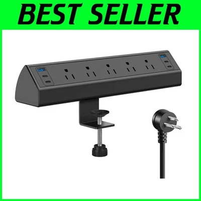 Desk Power Strip Surge Protector, 40W Fast Charge, 5 Outlets - Image 1 of 4