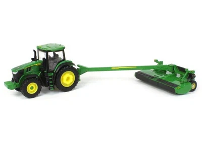 John Deere 7R 270 Tractor and C500 Mower Diecast 1:64 Scale Model - ERTL 45889 - Image 1 of 4