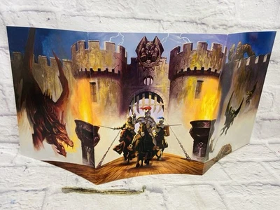 VTG TSR D&D Dragon Strike RPG Board Game Dungeon Master DM Screen 1993 AMAZING! - Image 1 of 2