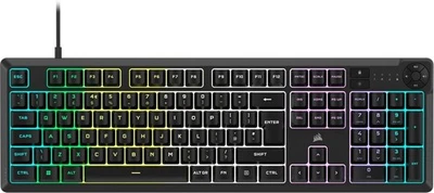 Corsair K55 CORE RGB Membrane Wired Gaming Keyboard – Quiet, Responsive Switc - Image 1 of 4