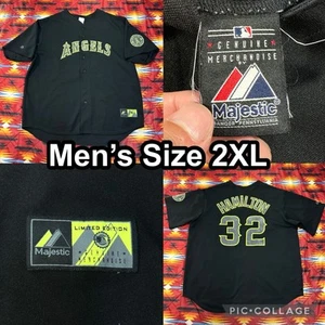 Camiseta Majestuosa Edición Limitada Josh Hamilton #32 Los Angeles Anaheim Angels 2XL - Imagen 1 de 14
