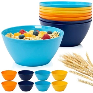 Wheat Straw Unbreakable 28 oz. Stackable Cereal Bowls for Snacks & Ice Cream ... - Picture 1 of 8