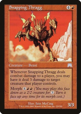 (4x) SNAPPING THRAGG - Onslaught – MTG Magic the Gathering Card - Uncommon - Image 1 of 4