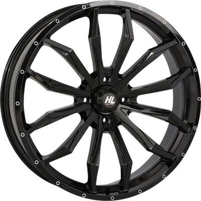 Wheel Gloss Black 24x7 4/156 4+3 10mm Polaris RZR XP 4 1000 14-24 - Imagem 1 de 3