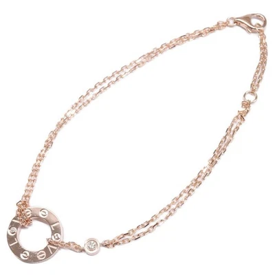 Cartier 750 2P Diamond Love Circle Oro Rosa 18 pulgadas Usado Foto 1 de 4